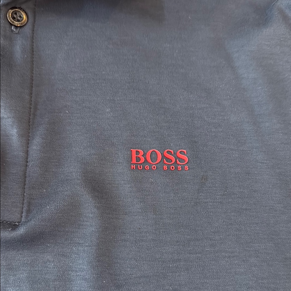 Boss Blue and Pink Polo Shirt Classic Design - Picture 2 of 6